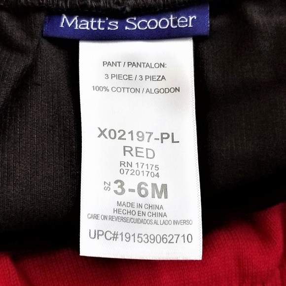 Matt's Scooter Holiday 3Pc Outfit Boys 3-6M NWT - Picture 6 of 7